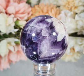 Chevron Amethist Edelsteen Bol no.4 - 6 cm