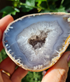 Agaat Edelsteen Geode - Druzy - 8cm - Grijs