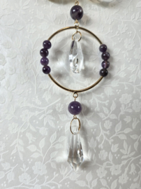 Raamhanger Suncatcher Infinity paars Amethist 31 cm