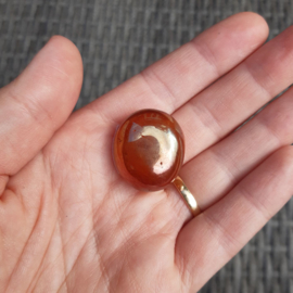 Tangerine Aura / Zonnesteen aura trommelsteen - no.1 -2,8 cm