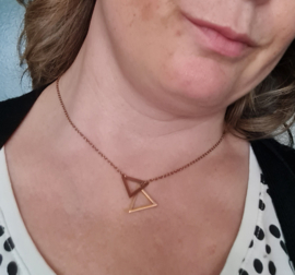 Ketting Triangle Roségoud kleur