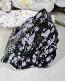 Sneeuwvlok Obsidiaan ruw 10 cm no.1