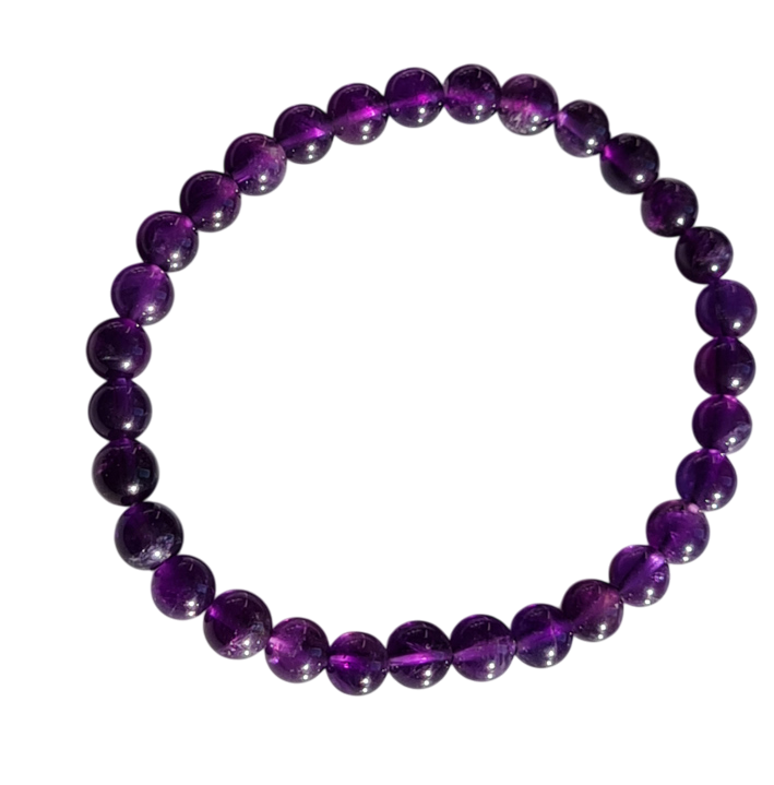 Edelsteen Armband Amethist extra kwaliteit 6 mm
