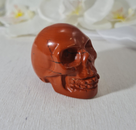 Schedel / Skull Rode Jaspis Edelsteen - China - No.08 - 5cm