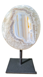 Agaat Edelsteen Geode op standaard 14,5 / 22 cm