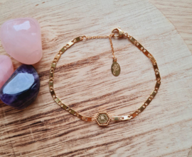 Armband - Palmboom - goudkleur