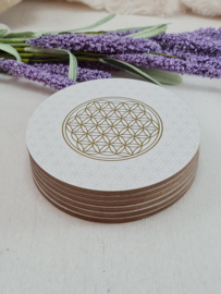 Onderzetters - Bloem des levens - Flower of life - set