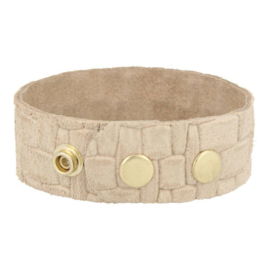 Armband - Suède - Tressia - ecru - basket print