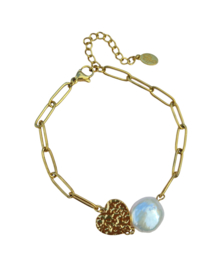 Armband Always in Love - Stainless Steel Goudkleur