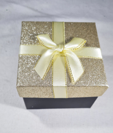 Cadeaudoos Goud - Zwart  Vierkant 9 cm