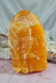Orange Calcite - Raw Crystal - 16 cm