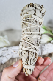 Witte Salie Smudgestick Happy Spirit 10,5 cm