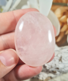 Rozenkwarts Platte Steen no.4 - 4,5 cm Edelsteen