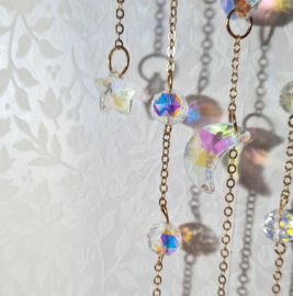 Raamhanger Suncatcher Zon en Halve Maan Goudkleur