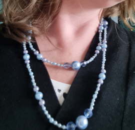 Ketting blauw gelaagd