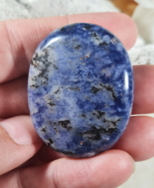 Sodaliet Platte Steen 4 cm no.4 Edelsteen Blauw