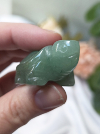 Schildpad Aventurijn groene Edelsteen - 4 cm - Geluk en Bescherming