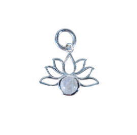 Hanger Lotus Maansteen Zilver