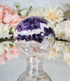 Chevron Amethist Edelsteen Bol no.5 - 7 cm