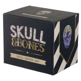 Schedel - Schitter Regenboog LED Schedel - Skull & Bones - 11 cm