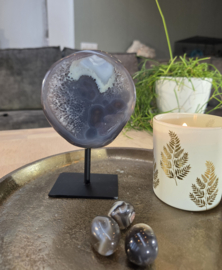 Agaat Edelsteen Geode op standaard Eindstuk