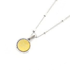 Ketting Sunshine - Quotes to live by - zilver met goudkleur