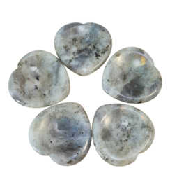 Labradoriet Duimsteen - Worry Stone - Hart