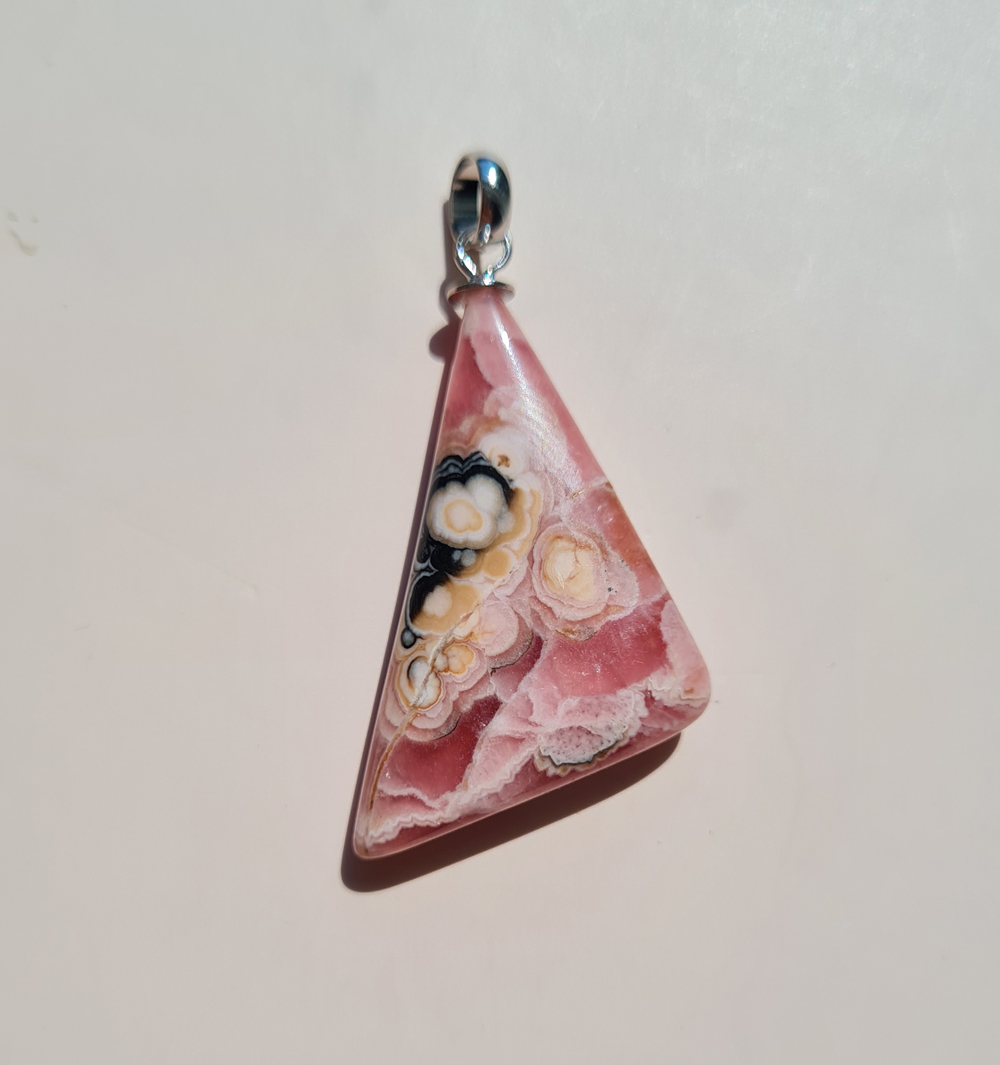 Rhodochrosiet Edelsteen Hanger 925 Zilver no.2