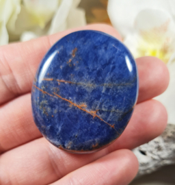 Sodaliet Platte Steen 4 cm no.7 Edelsteen Blauw