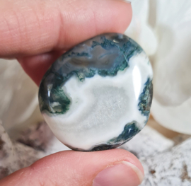 Mosagaat Platte Steen 3,5 cm no.7 Edelsteen