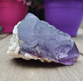 Fluorite Raw Crystal - 10 cm Morocco - Purple