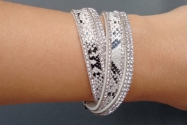 Armband met magneetsluiting  - wit/creme
