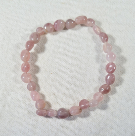 Edelsteen Armband Rozenkwarts Trommelsteen 6-8 mm