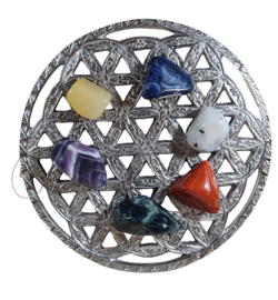 Levensbloem - Grid - Nikkel - 15cm