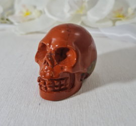 Schedel / Skull Rode Jaspis Edelsteen - China - No.08 - 5cm