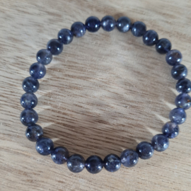 Edelsteen Armband Ioliet - Watersaffier kogelarmband - 6mm