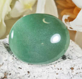 Aventurijn Groen Platte Steen no.1 - 4,5 cm Edelsteen