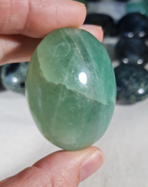 Fluoriet Groen Handsteen Edelsteen no.5 - 4,5 cm