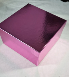 Cadeaudoos Fuchsia Vierkant 14,5 cm