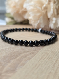 Edelsteen Armband Zwarte Toermalijn - 4 mm