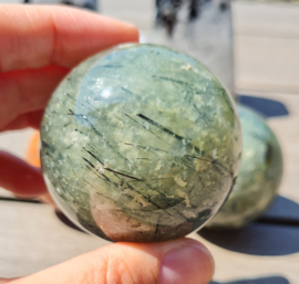Prehnite Gemstone Sphere - Green - 5,4 cm