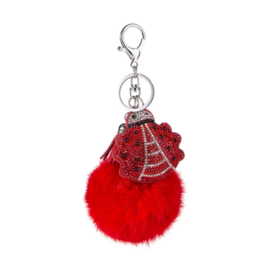 Sleutelhanger - Bol - met Lieveheersbeestje - rood