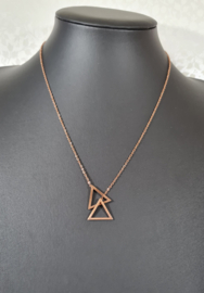 Ketting Triangle Roségoud kleur