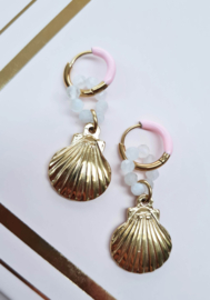 Oorbellen Schelp Pink Lady - Stainless Steel no.16
