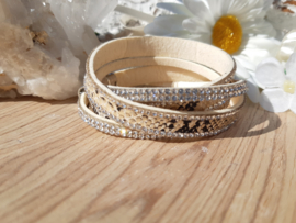 Armband met magneetsluiting  - wit/creme