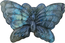 Vlinder Labradoriet 5 cm Carving