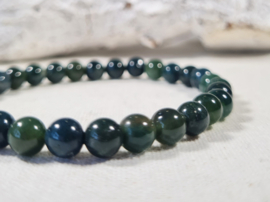 Edelsteen Armband Mosagaat Kogelarmband 6 mm