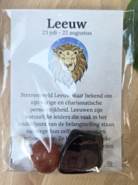 Leeuw Sterrenbeeld Trommelstenen Cadeau set