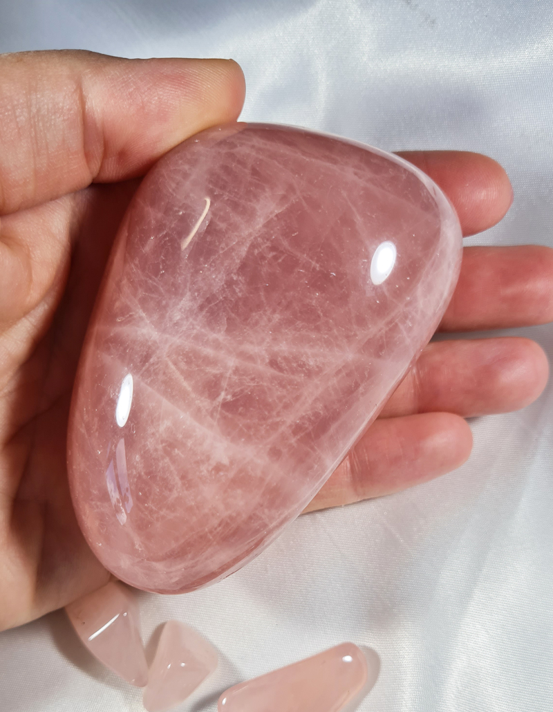 Rozenkwarts A+ - 8,5 cm - Jumbosteen Zuid - Afrika no.3