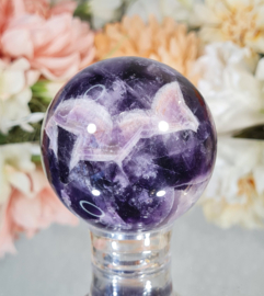 Chevron Amethist Edelsteen Bol no.4 - 6 cm